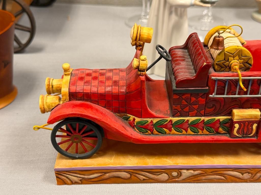 JIM SHORE BY ENESCO WHIMSICAL FIGURINE OF A FIRE TRUCK READY TO ROLL NO. 4009603 - 2