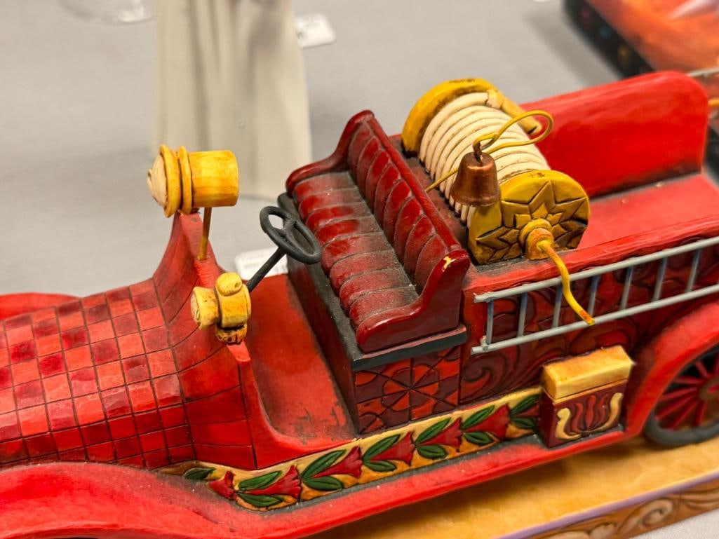 JIM SHORE BY ENESCO WHIMSICAL FIGURINE OF A FIRE TRUCK READY TO ROLL NO. 4009603 - 3