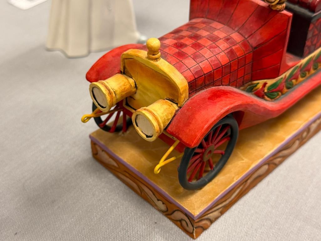 JIM SHORE BY ENESCO WHIMSICAL FIGURINE OF A FIRE TRUCK READY TO ROLL NO. 4009603 - 6