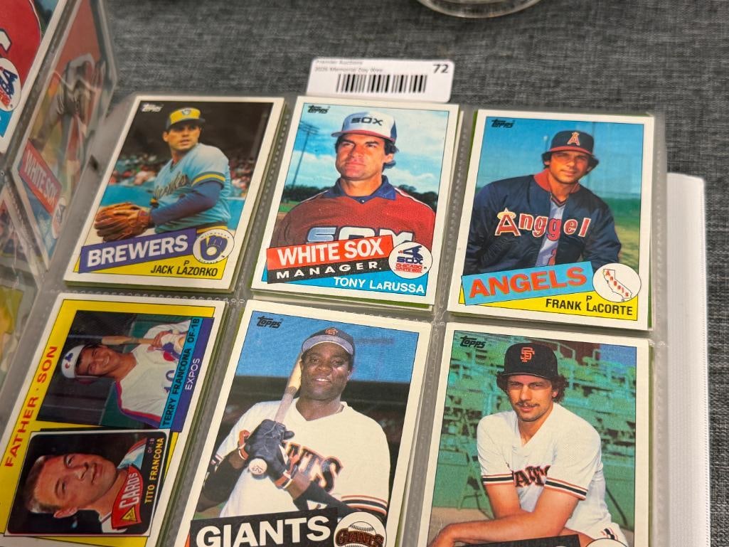 1985 TOPPS COMPLETE BASEBALL CARD SET INCLUDES MARK MCGWIRE, ROGER CLEMENS, KIRBY PUCKETT, ETC. - 18