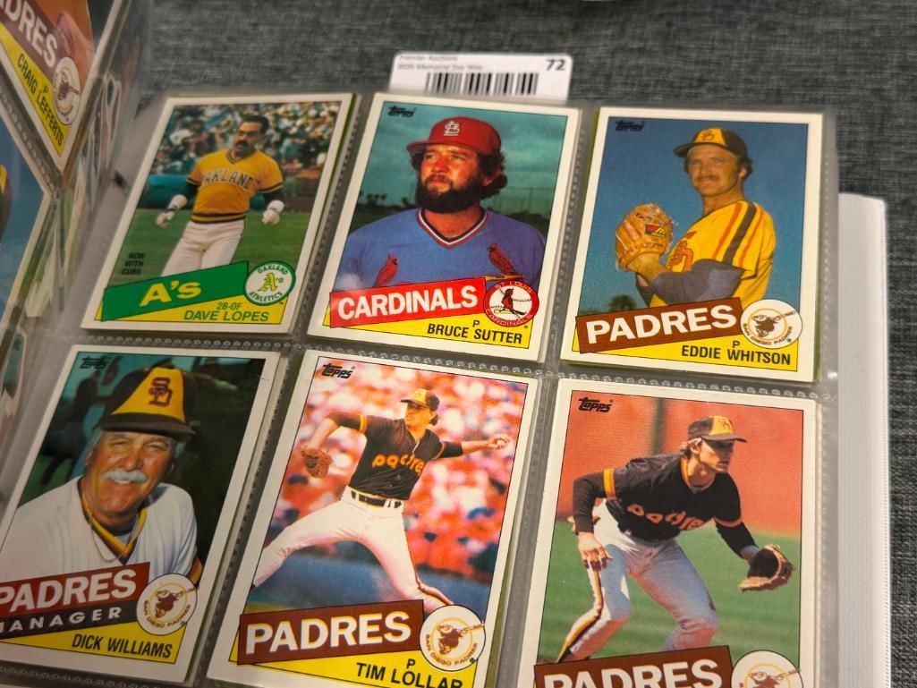 1985 TOPPS COMPLETE BASEBALL CARD SET INCLUDES MARK MCGWIRE, ROGER CLEMENS, KIRBY PUCKETT, ETC. - 19