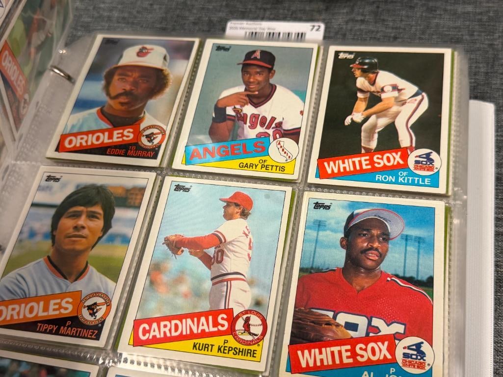 1985 TOPPS COMPLETE BASEBALL CARD SET INCLUDES MARK MCGWIRE, ROGER CLEMENS, KIRBY PUCKETT, ETC. - 20