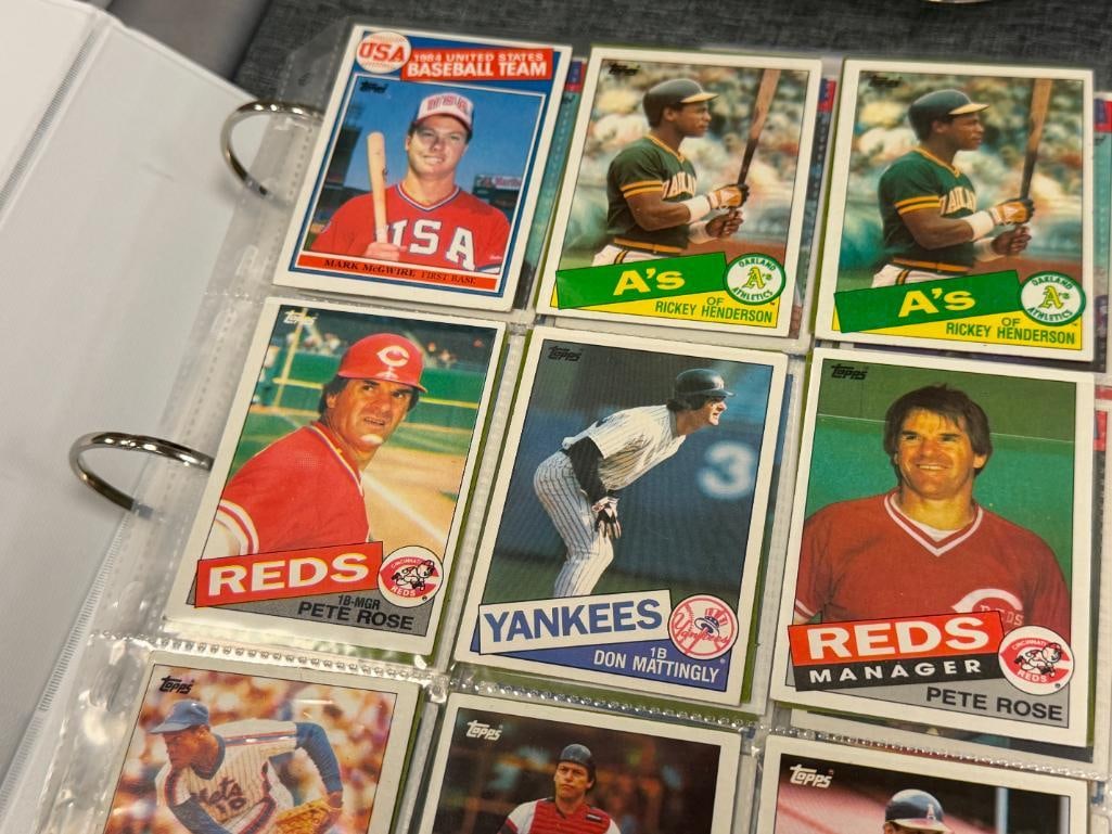 1985 TOPPS COMPLETE BASEBALL CARD SET INCLUDES MARK MCGWIRE, ROGER CLEMENS, KIRBY PUCKETT, ETC. - 2