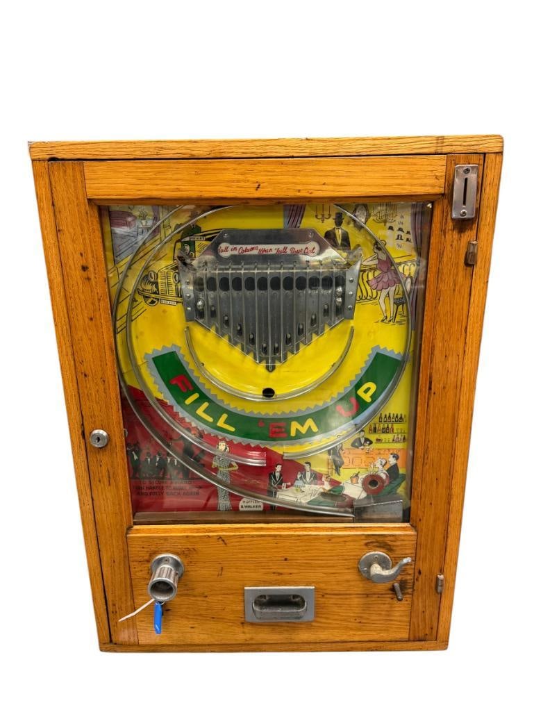 VINTAGE RUFFLER & WALKER FILL EM UP ALLWIN ARCADE / AMUSEMENT GAME CIRCA 1950'S (1 of 14)