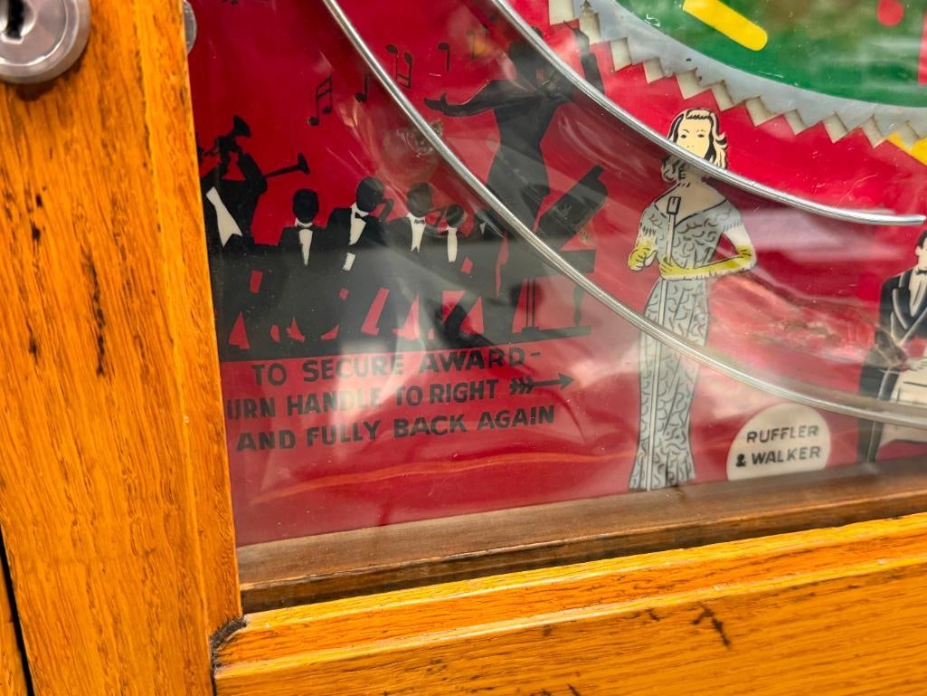 VINTAGE RUFFLER & WALKER FILL EM UP ALLWIN ARCADE / AMUSEMENT GAME CIRCA 1950'S - 7