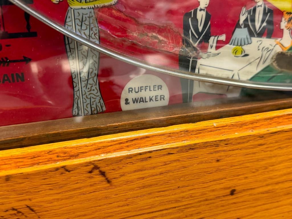 VINTAGE RUFFLER & WALKER FILL EM UP ALLWIN ARCADE / AMUSEMENT GAME CIRCA 1950'S - 8