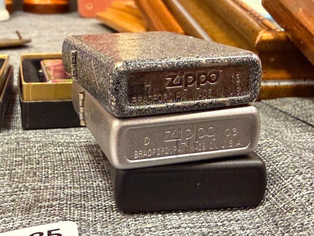 SIX ZIPPO LIGHTERS INCLUDES CHEVROLET LIGHTER, BUD LIGHT, NEW YORK, CAMELEON, AND BLANK LIGHTER - 3