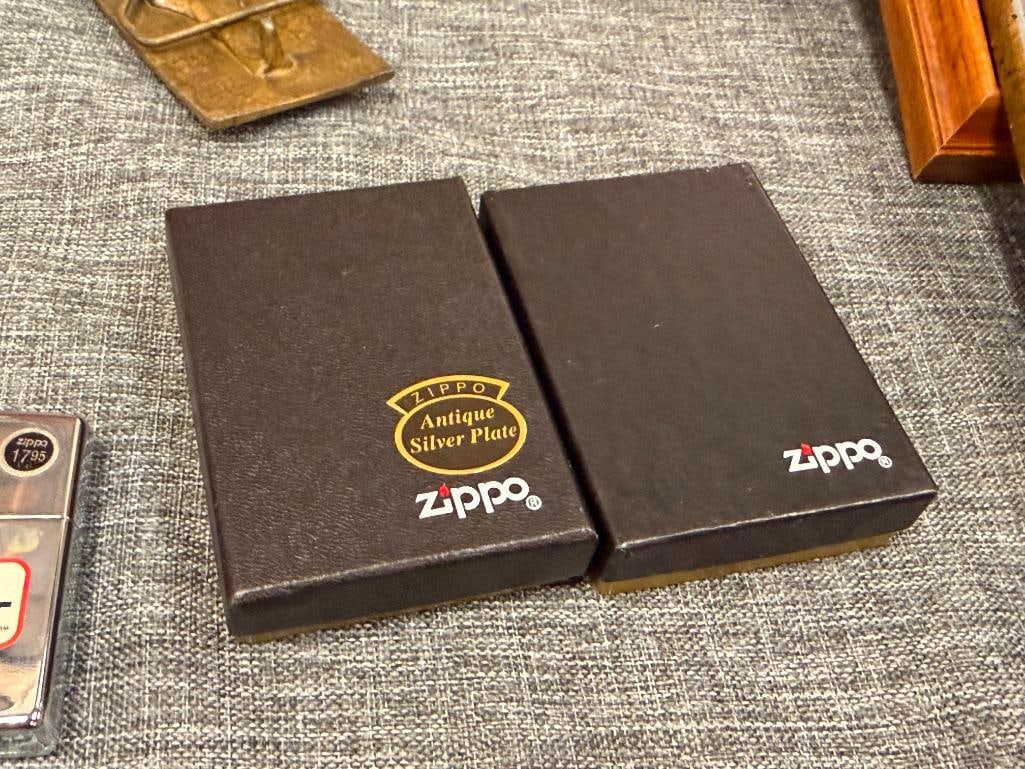 SIX ZIPPO LIGHTERS INCLUDES CHEVROLET LIGHTER, BUD LIGHT, NEW YORK, CAMELEON, AND BLANK LIGHTER - 5