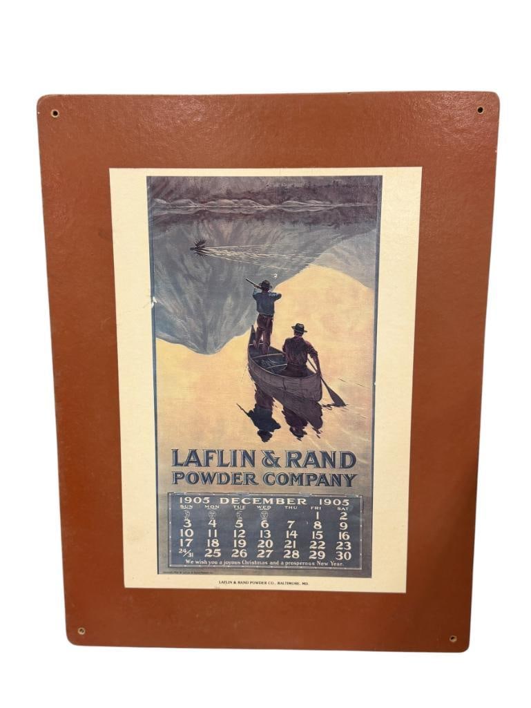 VINTAGE REPRODUCTION OF A LAFLIN & RAND POWDER CO. ADVERTISING CALENDAR FROM 1905: CREATED BY PHILIP R. GOODWIN, NOTABLE WILDLIFE ARTIST 16" X 21" 