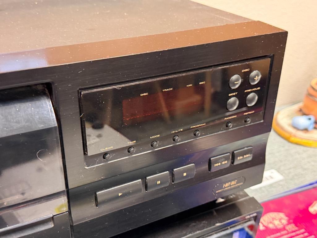 PIONEER COMPACT DISC PLAYER PD-F407 AND FISHER DOUBLE REVERSE CASSETTE DECK CR-W95 - 3