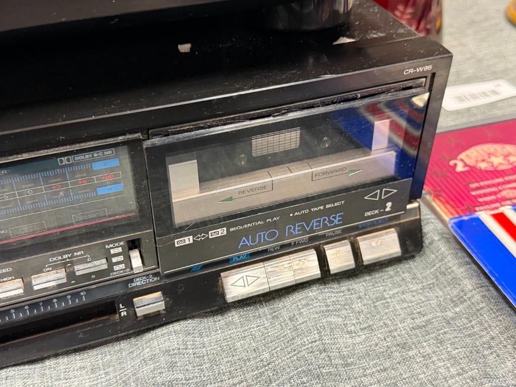 PIONEER COMPACT DISC PLAYER PD-F407 AND FISHER DOUBLE REVERSE CASSETTE DECK CR-W95 - 5