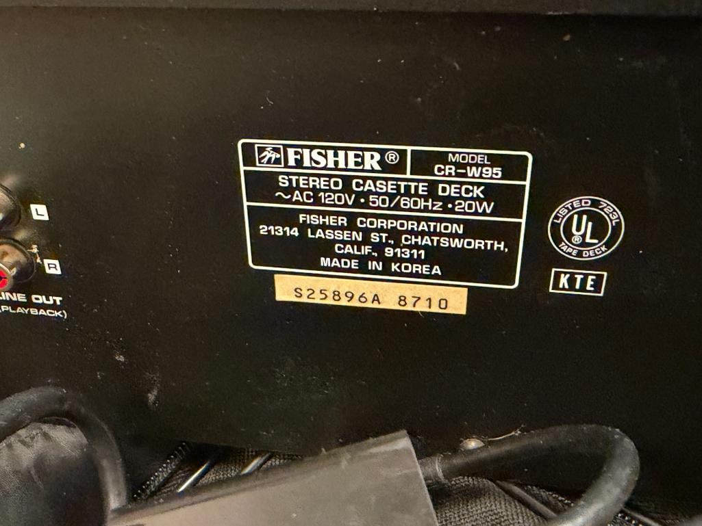 PIONEER COMPACT DISC PLAYER PD-F407 AND FISHER DOUBLE REVERSE CASSETTE DECK CR-W95 - 9