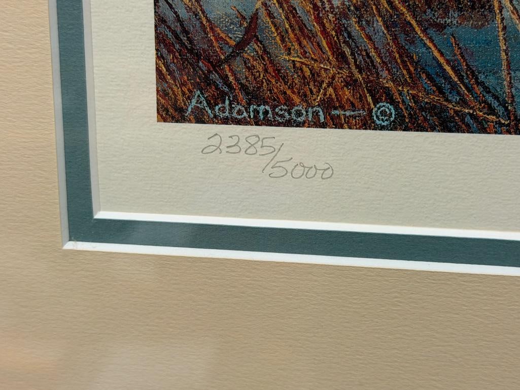 HARRY C. ADAMSON WILDLIFE ARTIST LIMITED EDITION DUCKS UNLIMITED 1989 DUCK STAMP PRINT NO. 2385/5... - 7