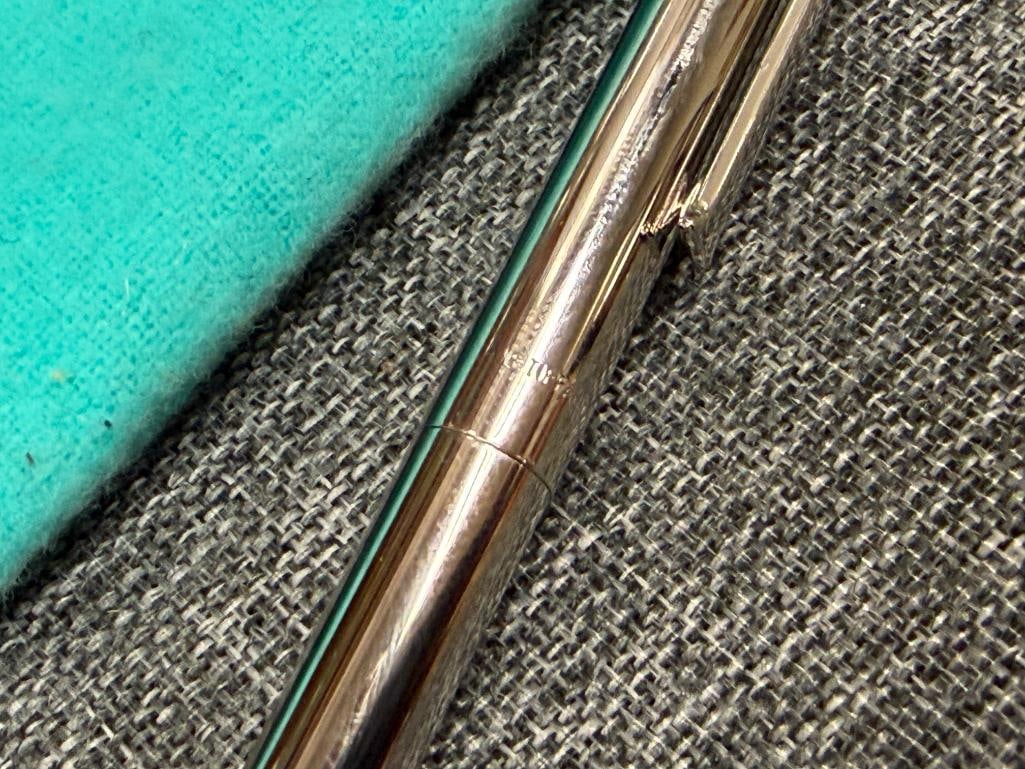 TIFFANY & CO. STAINLESS STEEL T-CLIP BALLPOINT PEN - 4