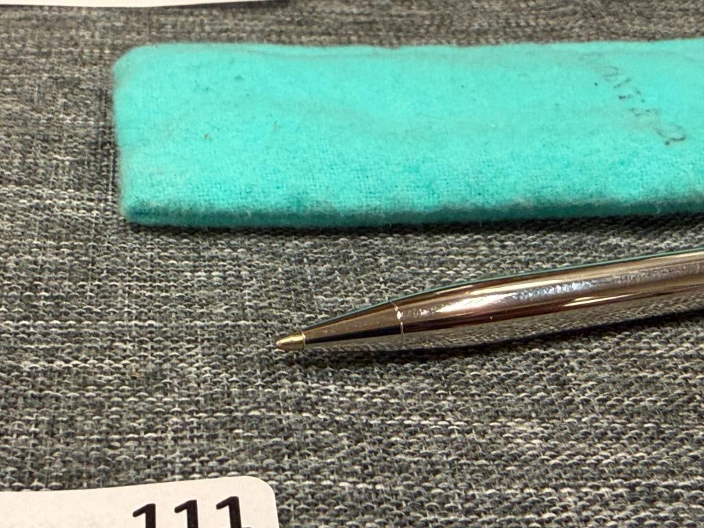 TIFFANY & CO. STAINLESS STEEL T-CLIP BALLPOINT PEN - 5