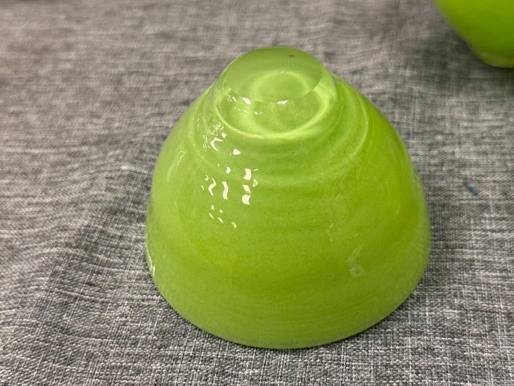HENRY DEAN MINIMALIST HAND BLOWN ART GLASS INDIVIDUAL BOWLS / FINGER BOWLS - 4