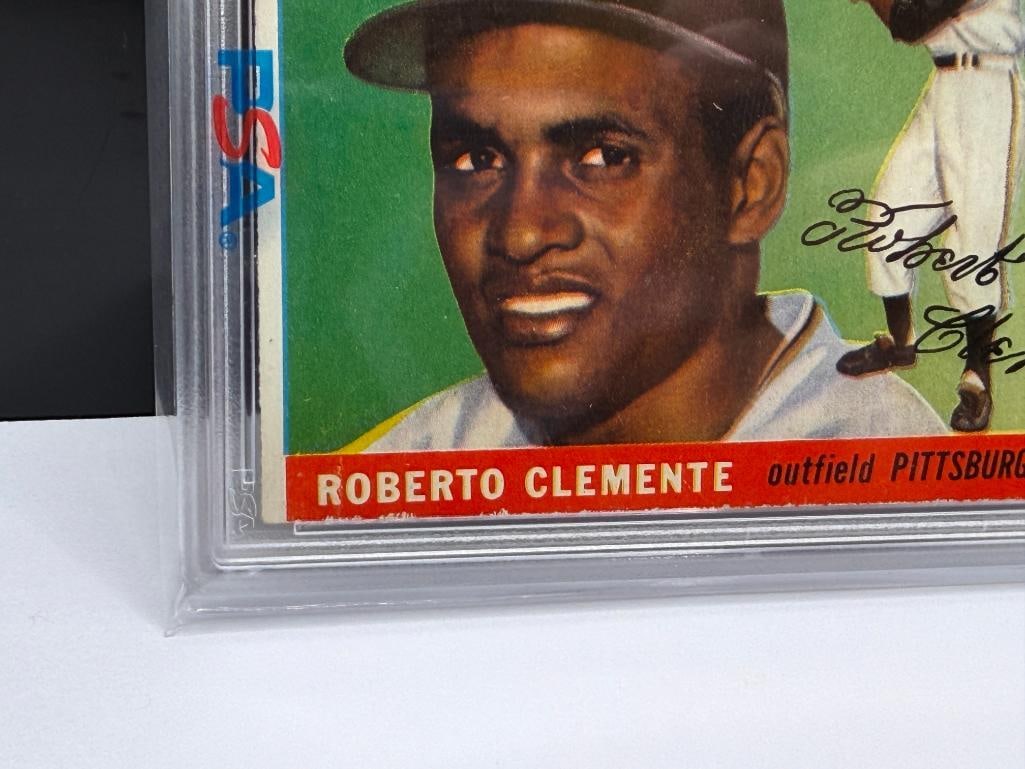 1955 TOPPS #164 ROBERTO CLEMENTE BASEBALL CARD PSA PR 1 (MC) - 5