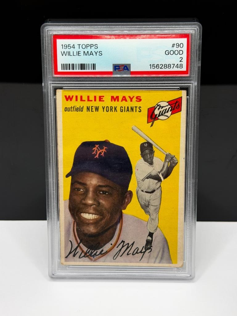 1954 TOPPS #90 WILLIE MAYS BASEBALL CARD PSA GOOD 2 - 2
