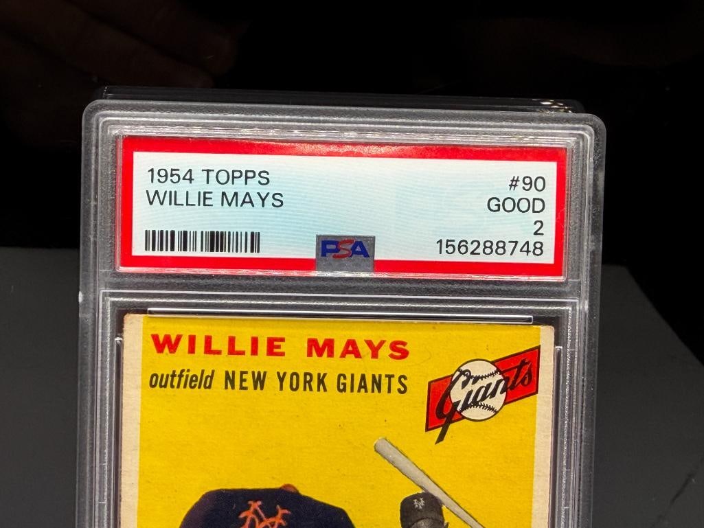 1954 TOPPS #90 WILLIE MAYS BASEBALL CARD PSA GOOD 2 - 5