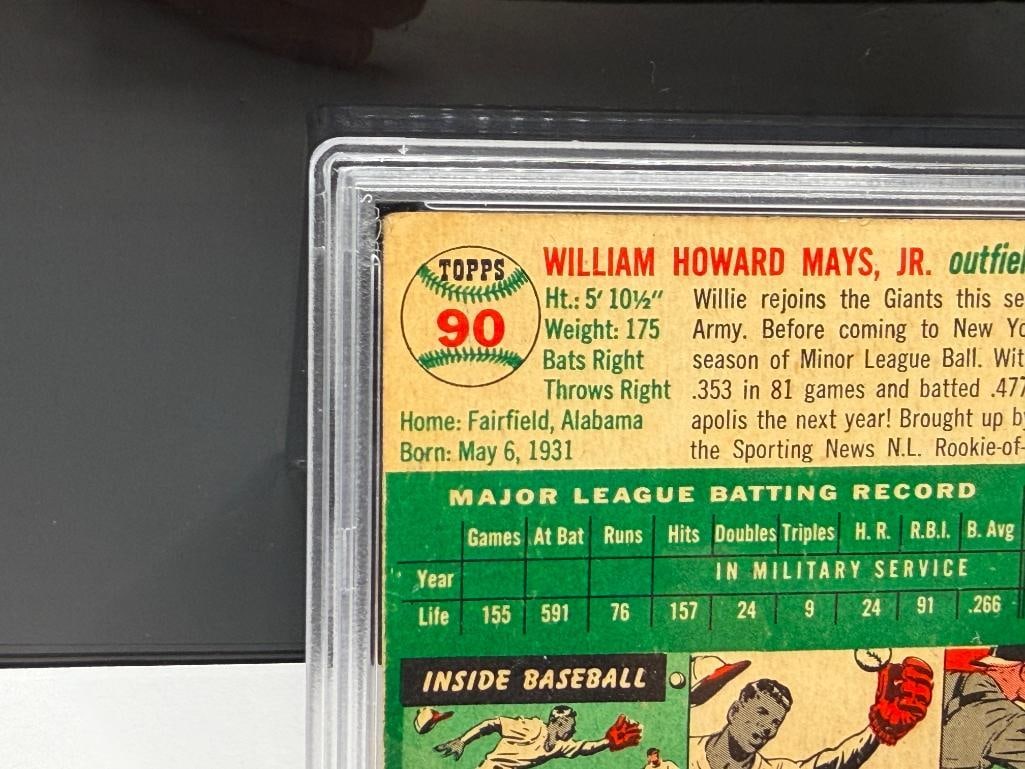 1954 TOPPS #90 WILLIE MAYS BASEBALL CARD PSA GOOD 2 - 8
