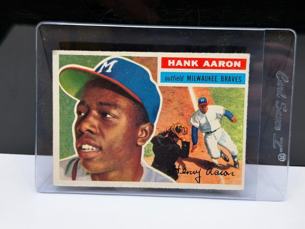 1956 TOPPS #31 HANK AARON BASEBALL CARD - 2