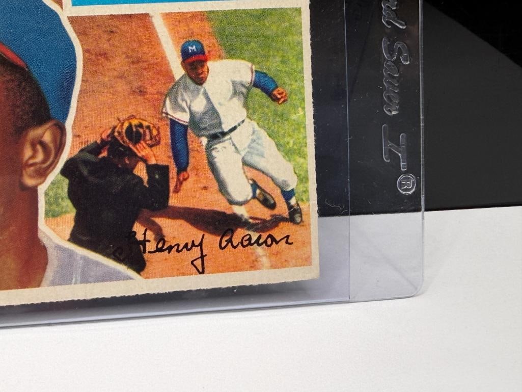 1956 TOPPS #31 HANK AARON BASEBALL CARD - 6