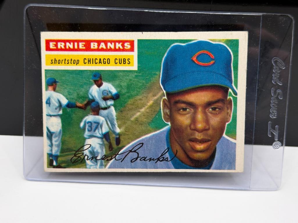 1956 TOPPS #15 ERNIE BANKS BASEBALL CARD - 2