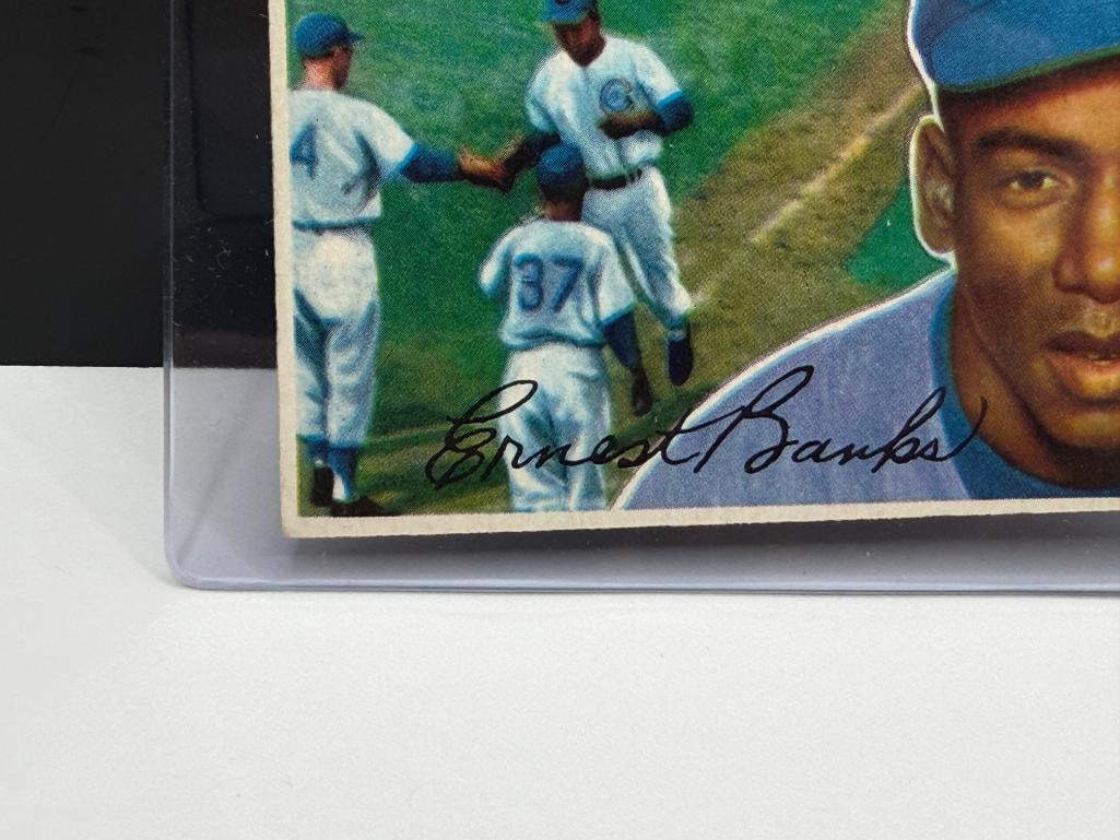 1956 TOPPS #15 ERNIE BANKS BASEBALL CARD - 4