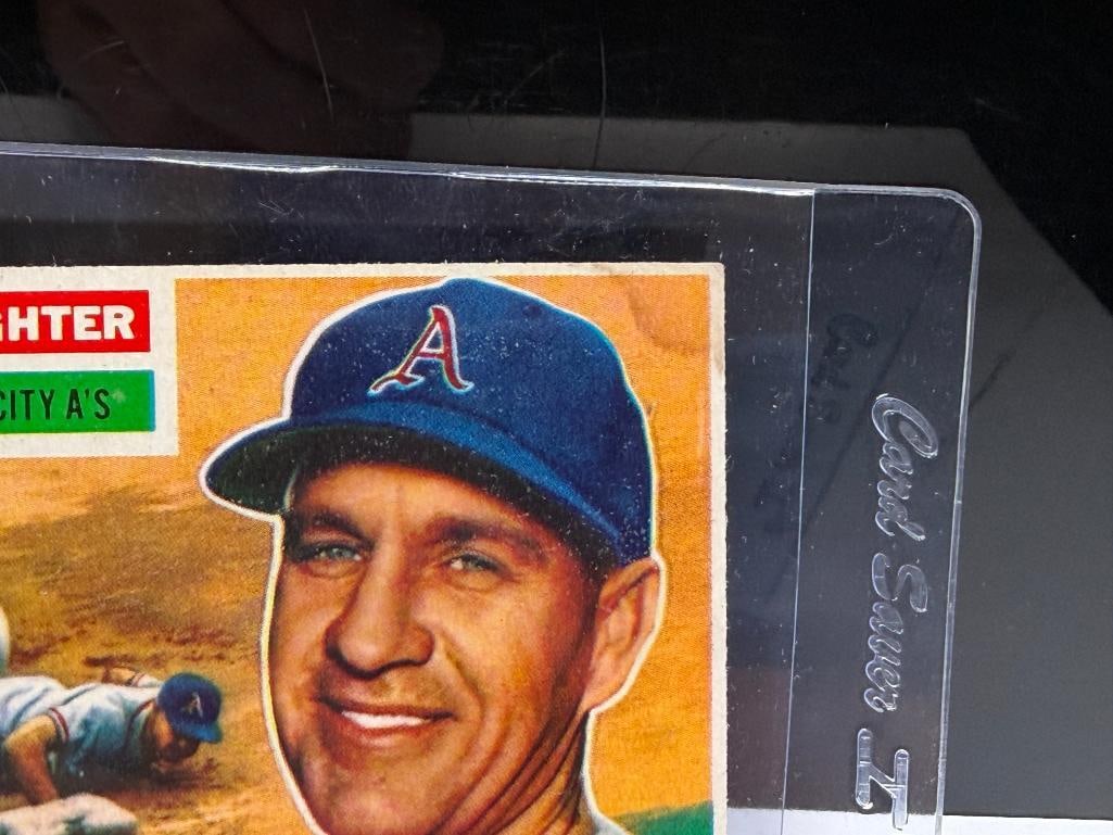 1956 TOPPS #109 ENOS SLAUGHTER BASEBALL CARD - 5