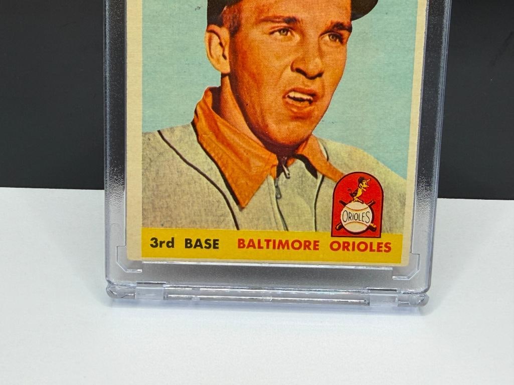 1958 TOPPS #307 BROOKS ROBINSON BASEBALL CARD - 4