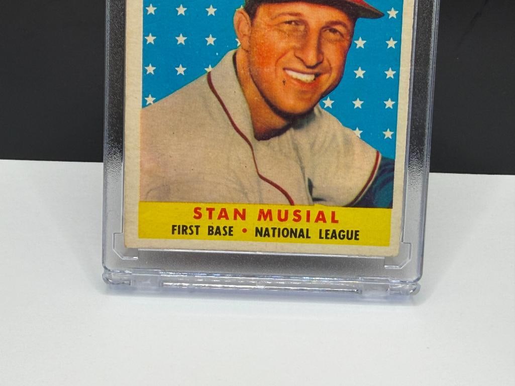 1958 TOPPS #476 STAN MUSIAL '58 ALL STAR SPORT MAGAZINE BASEBALL CARD - 4