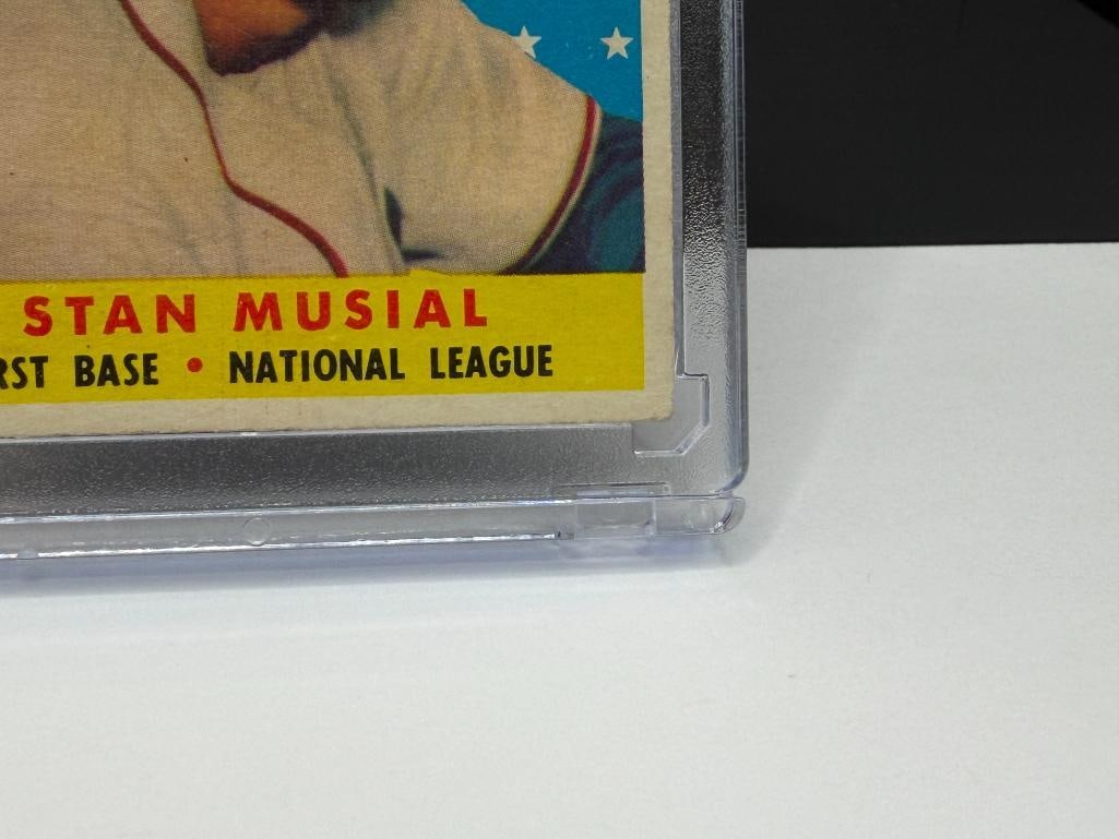 1958 TOPPS #476 STAN MUSIAL '58 ALL STAR SPORT MAGAZINE BASEBALL CARD - 6