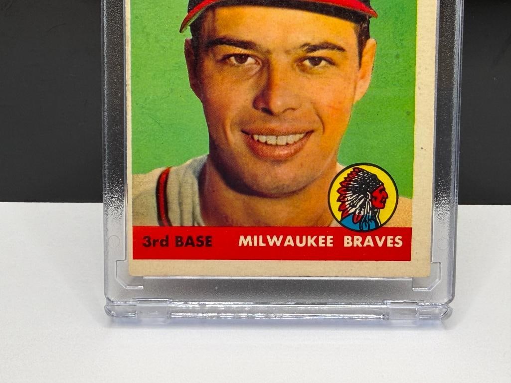1958 TOPPS #440 ED MATHEWS BASEBALL CARD - 4