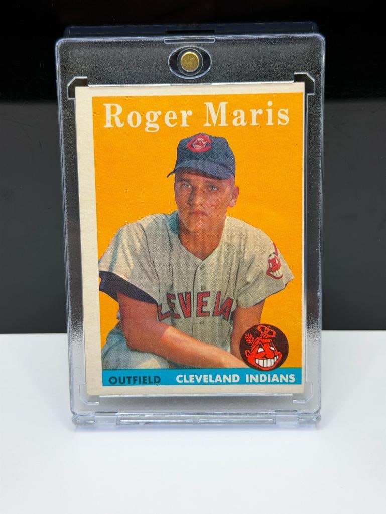 1958 TOPPS #47 ROGER MARIS BASEBALL CARD - 2