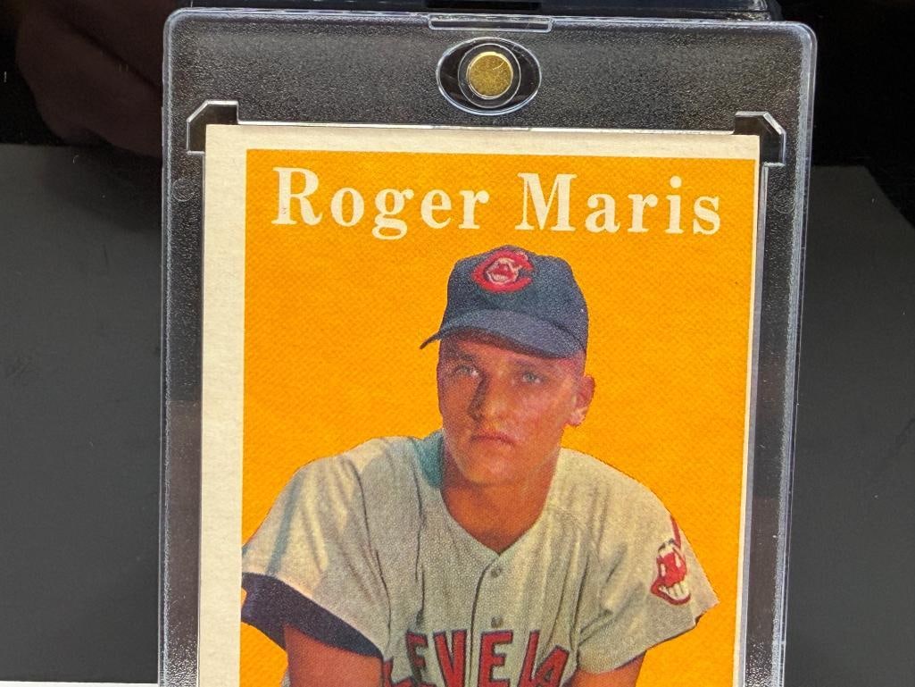 1958 TOPPS #47 ROGER MARIS BASEBALL CARD - 3