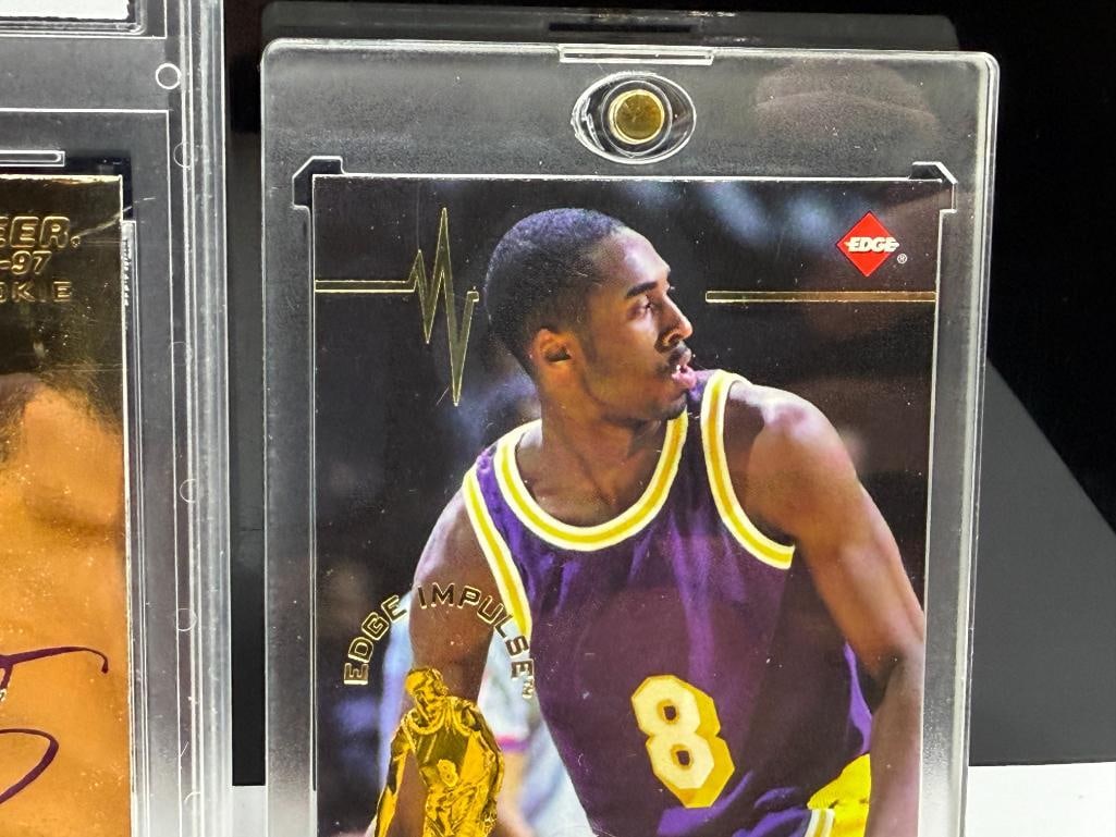 1996-1997 FLEER 23K GOLD KOBE BRYANT ROOKIE BASKETBALL CARD GRADED 10 AND 1998 COLLECTOR'S EDGE C... - 3
