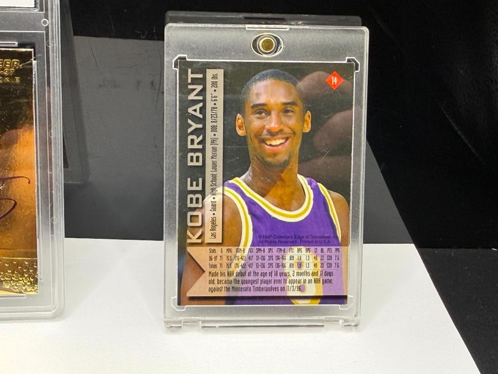 1996-1997 FLEER 23K GOLD KOBE BRYANT ROOKIE BASKETBALL CARD GRADED 10 AND 1998 COLLECTOR'S EDGE C... - 6