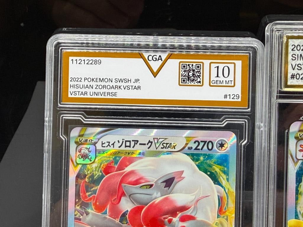 GRADED 2022 JAPANESE POKEMON SWISH JP. HISUIAN ZOROARK VSTAR UNIVERSE AND SIMISEAR VSTAR UNIVERSE - 5