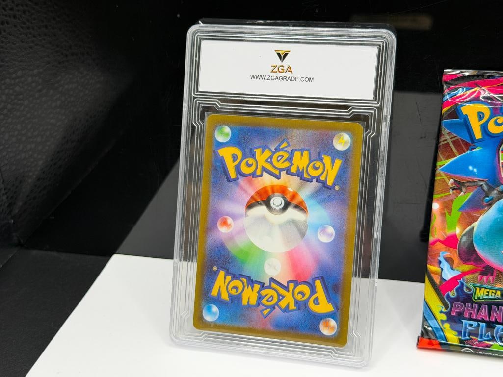 2022 POKEMON #014 SWISH CHARIZARD VSTAR UNIVERSE CARD ZGA GRADED GEM MT 10 & PHANTASMAL FLAMES PACK - 6