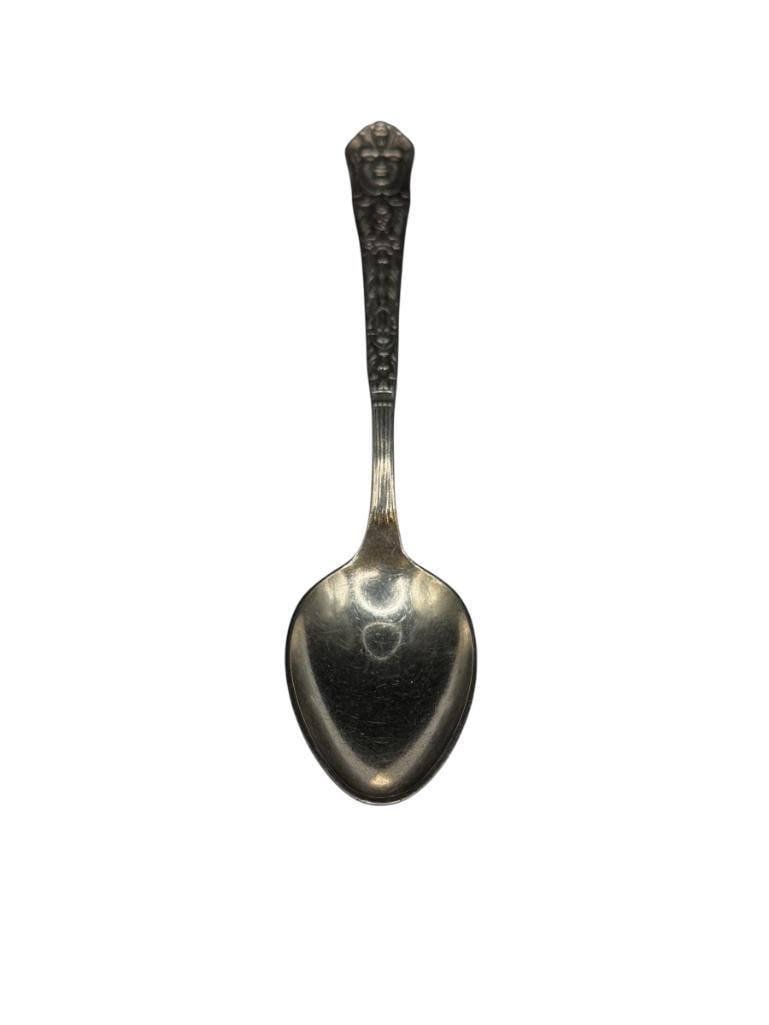 ANTIQUE REED & BARTON UNION PACIFIC RAILROAD ASSYRIAN HEAD DINING CAR SILVER PLATED SPOON (1 of 7)