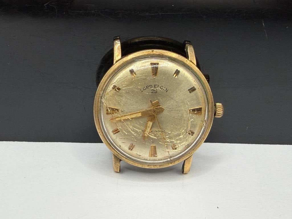 VINTAGE LORD ELGIN 25 SELF WINDING HEAD ONLY MEN'S WATCH FEATURING 25 JEWELS - 2