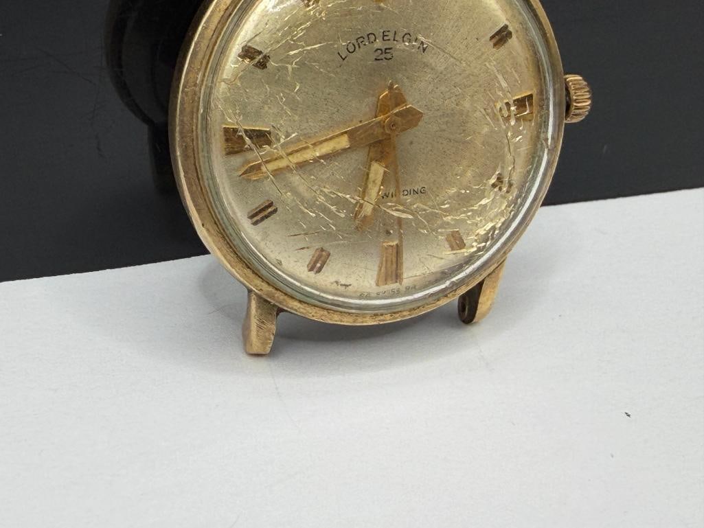 VINTAGE LORD ELGIN 25 SELF WINDING HEAD ONLY MEN'S WATCH FEATURING 25 JEWELS - 4