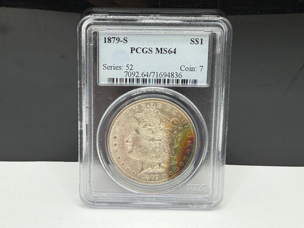 1879-S U.S. MORGAN SILVER DOLLAR PCGS MS64 - 2