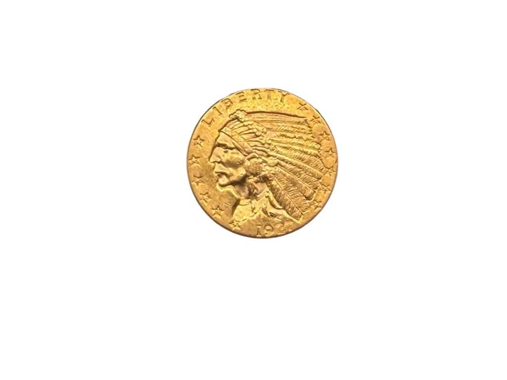1927 U.S. INDIAN HEAD $2 1/2 GOLD COIN (1 of 6)
