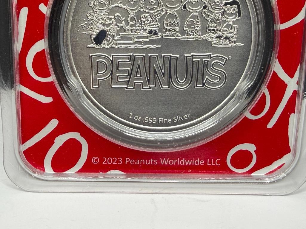 2022 PEANUTS SNOOPY .999 FINE SILVER PAINTED ROUND BY PEANUTS WORLDWIDE - 8