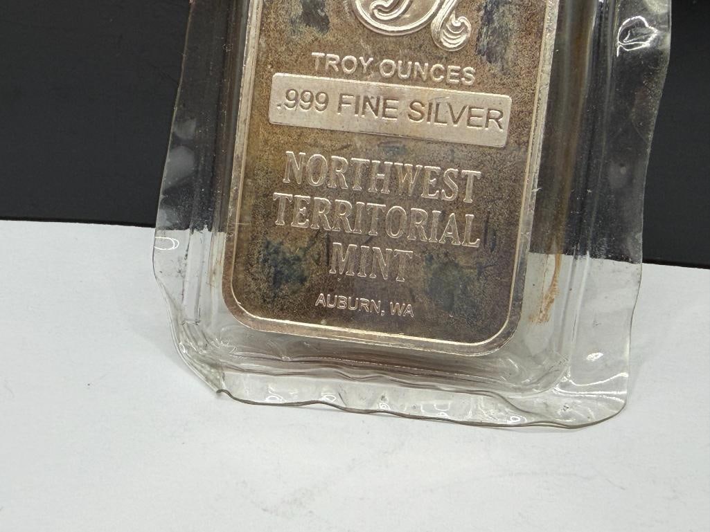 NORTHWEST TERRITORIAL MINT .999 FINE SILVER 5 TROY OUNCE BAR - 4