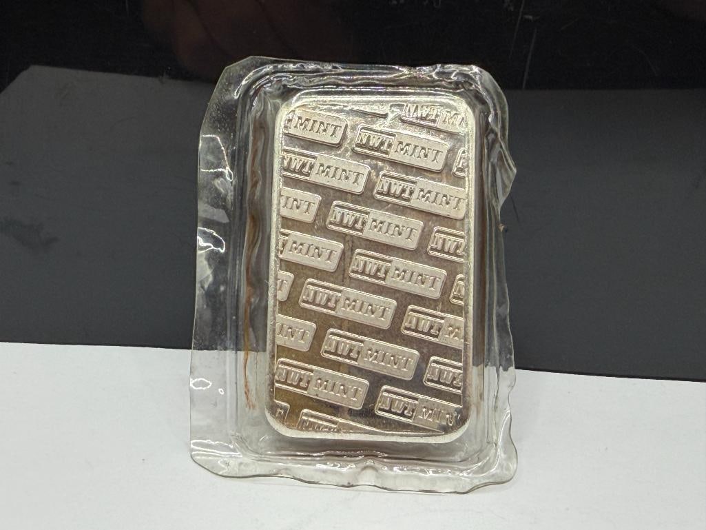 NORTHWEST TERRITORIAL MINT .999 FINE SILVER 5 TROY OUNCE BAR - 5