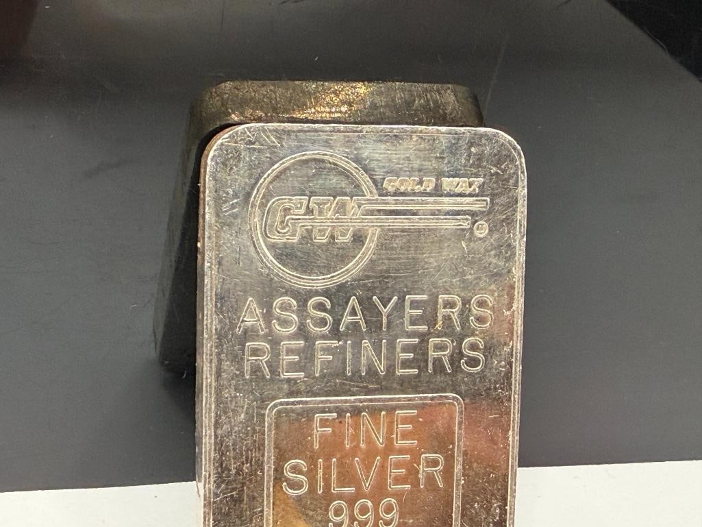 GOLD WAY ASSAYERS REFINERS .999 FINE SILVER 5 TROY OUNCE BAR - 3