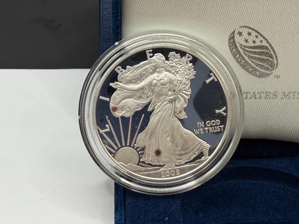 2008 AMERICAN SILVER EAGLE .999 FINE SILVER PROOF DOLLAR - 4