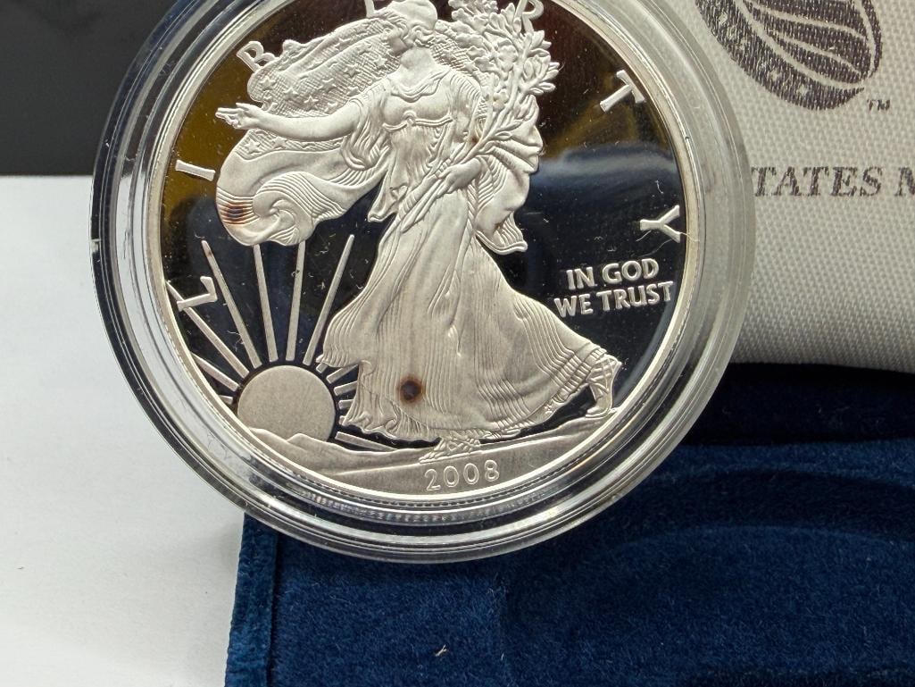 2008 AMERICAN SILVER EAGLE .999 FINE SILVER PROOF DOLLAR - 6